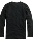 Mack Weldon - Pima Long Sleeve Crew Neck T-Shirt in True Black