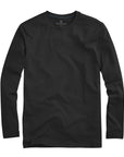 Mack Weldon - Pima Long Sleeve Crew Neck T-Shirt in True Black