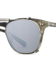 Mr. Leight - "GETTY C 46" Eyeglasses in Arden-Pewter With "GETTY A" Pewter/Silver Mirror Clip