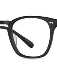 Mr. Leight - "GETTY C 46" Eyeglasses in Matte Black and 12K White Gold