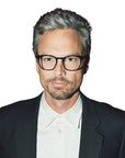 Mr. Leight - "GETTY C 46" Eyeglasses in Matte Black and 12K White Gold