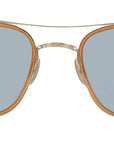 Mr. Leight - "PRICE S" 12K White Gold Accents in Topaz with Pure Blue Lenses