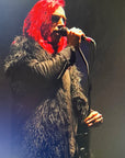 ZHANNAONA - "AGUSTIN" Mongolian Faux Fur Reversible Coat in Black