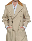 OBELISK - "NAPOLEON" Melton Coat in Beige