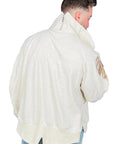 OBELISK - "SLASHED FEATHER" Cotton Jacket in Oatmeal