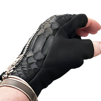 OBELISK - "LARUKU" Fingerless Leather Gloves