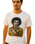 OBELISK - "PURPLE HAZE" Hand Crafted Shirt in White