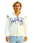 OBELISK - "PURPLE HAZE" Hand Crafted Hoodie in White