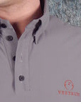 VESTRUM - "ASTI" S/S Shirt in Dark Grey and Copper Red