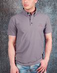 VESTRUM - "ASTI" S/S Shirt in Dark Grey and Copper Red