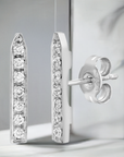 COCO & OM - "ONE MANOR" 14k White Gold Diamond Earring