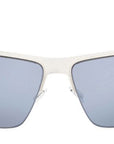 ic! berlin - "NATE" Sunglasses with Chrome Frames and Marine Blue Mirrored Lenses