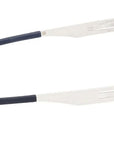 ic! berlin - "NATE" Sunglasses with Chrome Frames and Marine Blue Mirrored Lenses