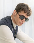 ic! berlin - "TANTAL" Sunglasses with Black Frames and Gunmetal Lenses