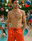 Mack Weldon - Swim Trunk in Sunrise - Cabana Stripe