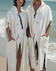 ZHANNAONA - Men's "DRIP COAT" in White Linen
