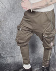 Men's OBELISK - "AURORA LINE" Cargo Pants in Khaki