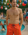 Mack Weldon - Swim Trunk in Sunrise - Cabana Stripe