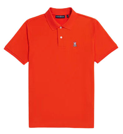 Men's PSYCHO BUNNY - "POLO SHIRT" in Tigerlily Orange