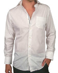 Men's Arnold Zimberg - Stretch Dress Shirt in White with Navy Details