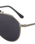 BERYLL - "WAYNE" Sunglasses with Silver Frames and Smoke Lenses