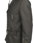 Men's John Richmond - "GIACOMO" Biker Jacket with Leather Trim