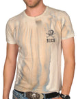 Men's John Richmond - "SANTO" Hand Dyed Embroidered T-Shirt