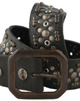 Red Monkey Design - "LOVE GUN" Studded Belt in Black Buffalo