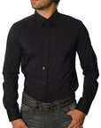 Men's FAITH CONNEXION - "BROOK" Dress Shirt with Tie and Leather Accents