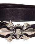 DOUBLE CROSS by Travis Walker - "TRIDENT SKULL" Custom Buckle in Sterling Silver