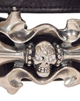 DOUBLE CROSS by Travis Walker - "TRIDENT SKULL" Custom Buckle in Sterling Silver