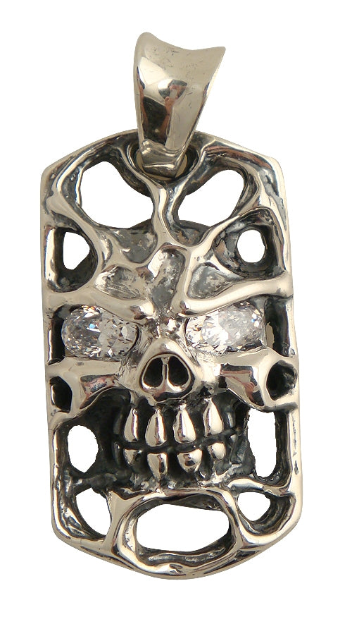 DOUBLE CROSS by Travis Walker - &quot;BAD DREAM&quot; Pendant with CZ Eyes