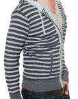 Men's RA-RE - "RASET" Stripped Hooded Sweater