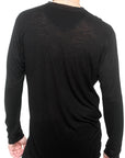 Men's Marcelo Pequeno - "RAFAEL" Long Sleeved Raglan Shirt in Black