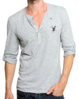 Men's Belle & Bayou - "ANARCHY" Henley in Heather Gray