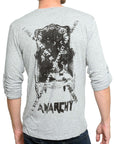 Men's Belle & Bayou - "ANARCHY" Henley in Heather Gray