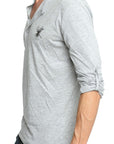 Men's Belle & Bayou - "ANARCHY" Henley in Heather Gray