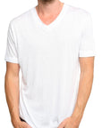 Men's Marcelo Pequeno - "RAGLAN" Short Sleeve V-Neck in White