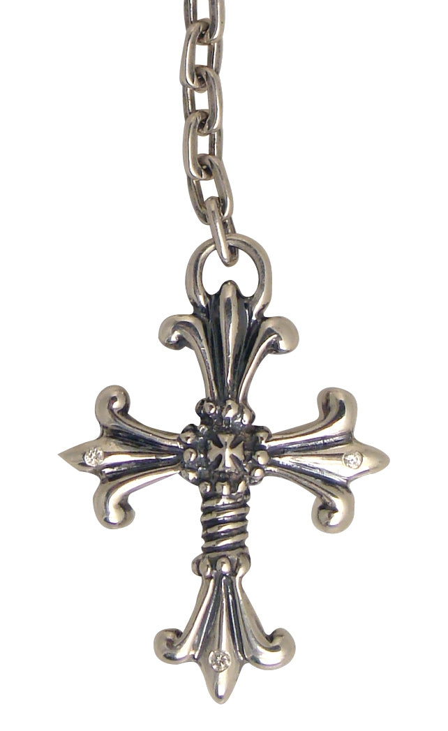 Double Cross by Travis Walker - &quot;KOVO&quot; Rosary in Sterling Silver, 18K Gold and Diamonds