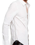 Men's RA-RE - "MAURICIO" Gray and White Micro Striped Shirt