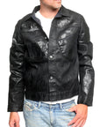 Men's PROSPECTIVE FLOW - "ISOROKU" Denim Jacket in Black Wax Wash