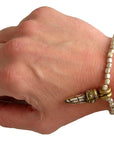 TOLTEC GYPSY - "RAILAY" Thai Silver with White Shell Bracelet
