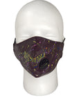 Anton - ABSTRACT LEATHER COVID MASK in Black
