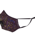 Anton - ABSTRACT LEATHER COVID MASK in Black