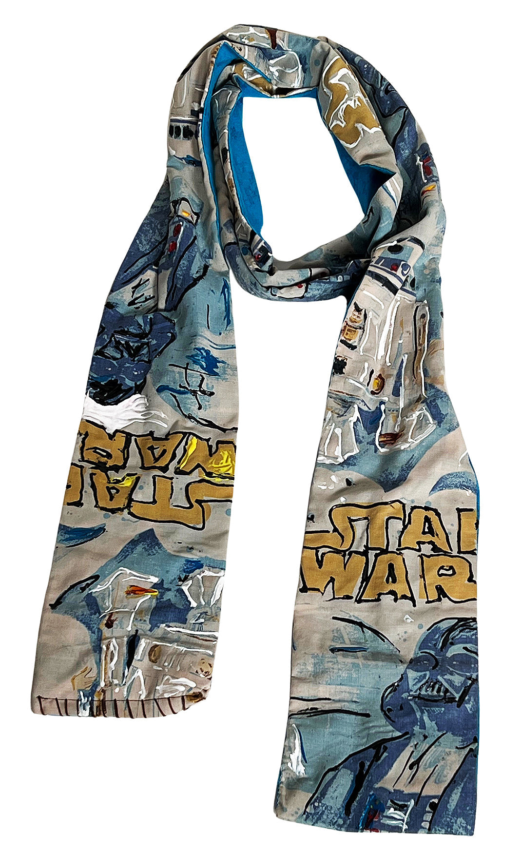 COWBOYS and DEMONS - &quot;STAR WARS&quot; SCARF with Hand Applied Acrylic Accents
