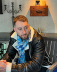 COWBOYS and DEMONS - "SPEED RACER 2" Scarf with Hand Applied Acrylic Accents