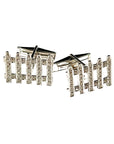 Coco & Om - "THE MANOR" Diamond Cuff Links in White Gold