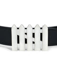 COCO & OM - "PICKET FENCE" Sterling Silver Buckle with Belt
