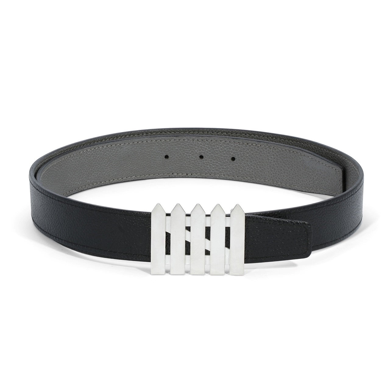COCO & OM - "PICKET FENCE" Sterling Silver Buckle with Belt