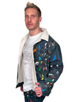 DAMIAN ELWES - "Number 58" - Hand Painted Denim Jacket by Damian Elwes